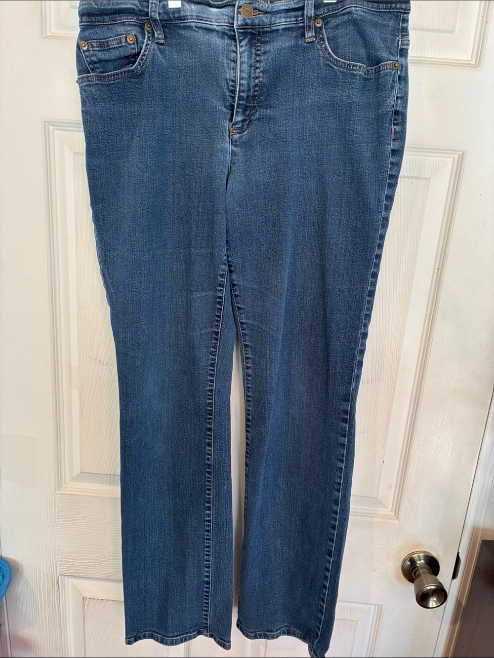 Ralph Lauren Size 14  Women's Straight-Leg Jeans in Medium Blue Wash